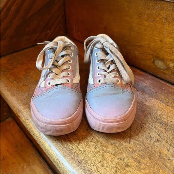 Vans Old Skool big kids size 1 - “Sunset Fade” purple pink blue - Picture 2 of 4